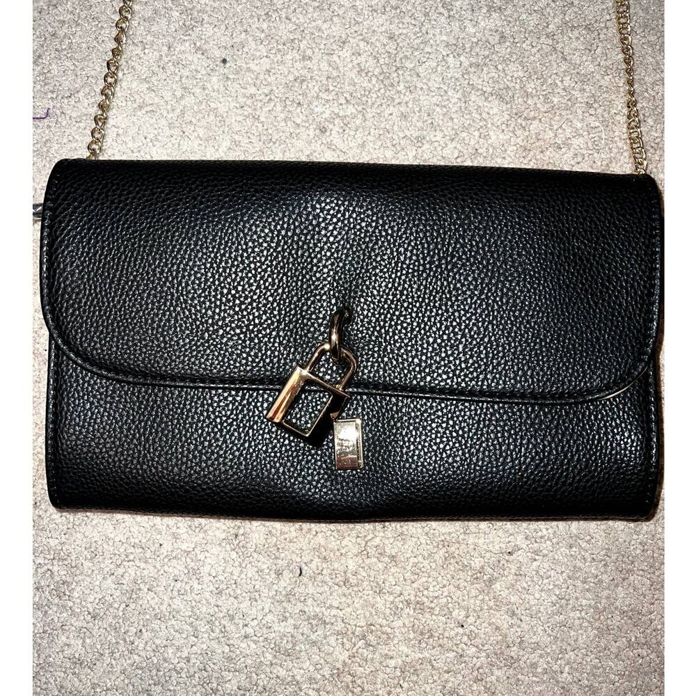 New Steve Madden Black Crossbody turn lock closure clutch - Picture 5 of 8